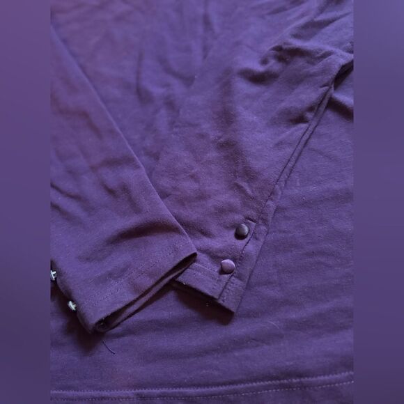 Avon Soutache Embroidery Purple Long Sleeve Tshirt Top Size Women's XL - Picture 5 of 13